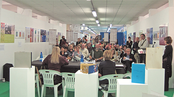 Panoramica del convegno che si  svolto all'interno dello spazio dedicato alla Mostra Sibilla Aleramo per pensieri e per immagini curata dal Centro Studi Civitanovesi e dall'Associazione NOVA di Civitanova Marche