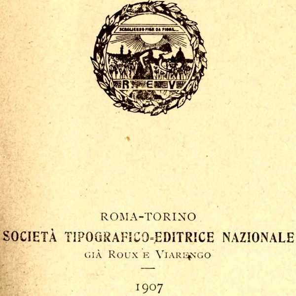 Dettaglio dei dati editoriali del libro Una Donna edito nel 1907. Cortesia Sergiuo Fucchi, Civitanova Marche